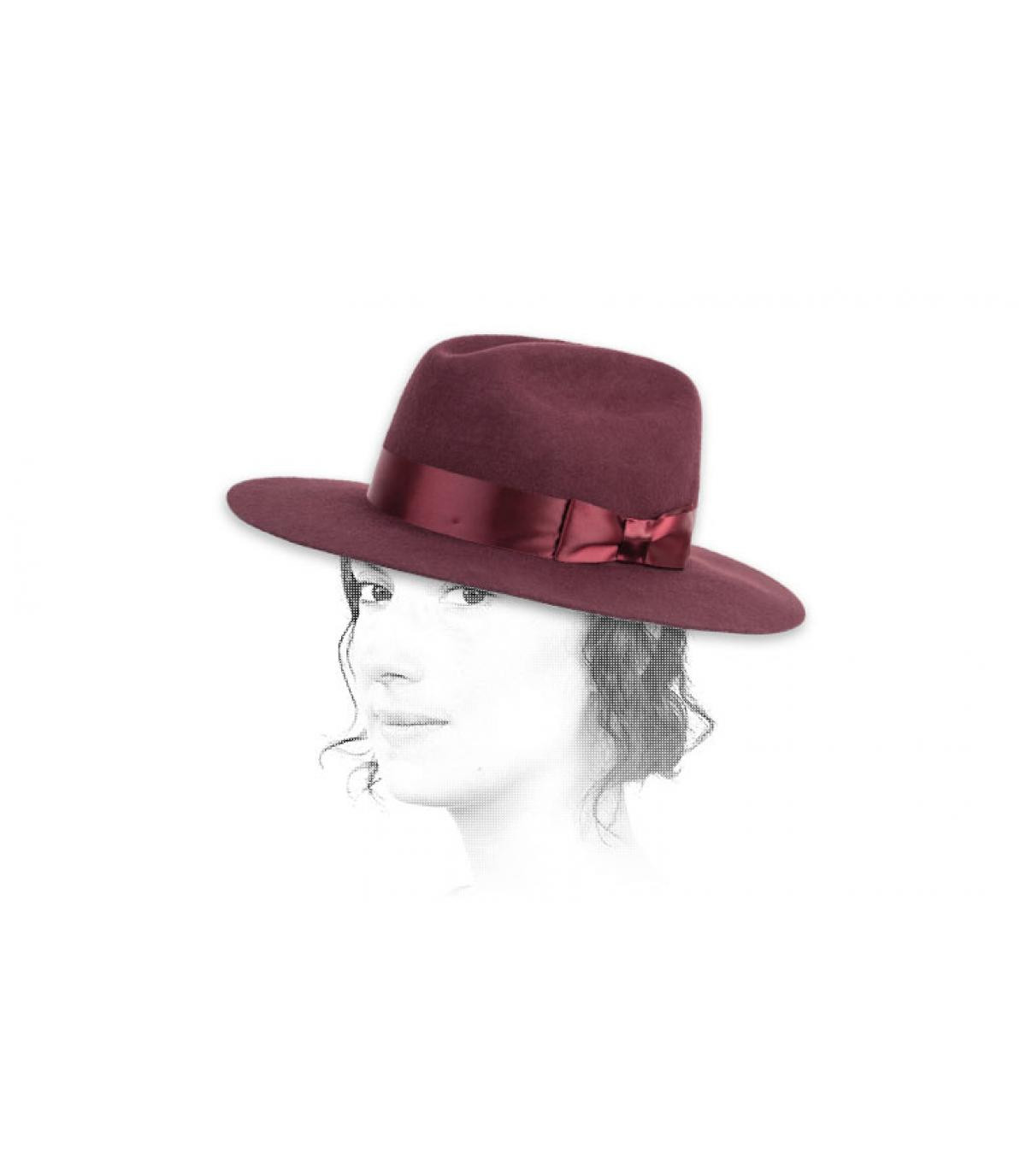  Tara fedora maroon